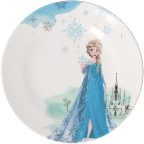 Villeroy & Boch - Disney Frozen Kinderteller, Spülmaschinenfest, Mikrowellensicher, Teller für Kinder Disney Elsa, Premium Porzellan