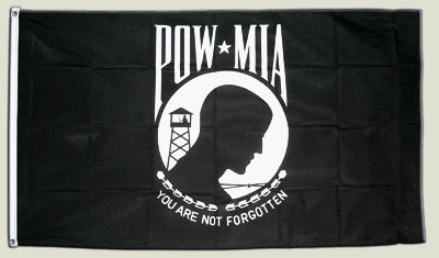 Flagge USA Pow Mia / schwarz, weiß - 90 x 150 cm [Misc.]