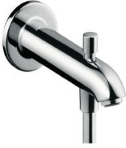 Hansgrohe Wanneneinlauf mit Umstellventil, 22,8 cm Größe, Chrom