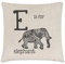 Gift Base Buchstabe E für Elefant Leinen Kissenbezug