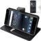 ebestStar - Coque Compatible avec Nokia Nokia 5 Etui PU Cuir Housse Portefeuille Porte-Cartes Support Stand, Noir + Film Protection écran Verre Trempé [Appareil: 149.7 x 72.5 x 8mm, 5.2'']