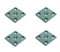 Plaques de fixation M8 pour meubles, Design plat idéal pour poser sur les pieds de meuble ou de table