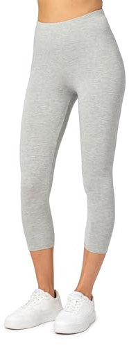 Merry Style Damen Leggings 3/4 Capri Leggings aus Viskose MS10-144 (Melange, M)