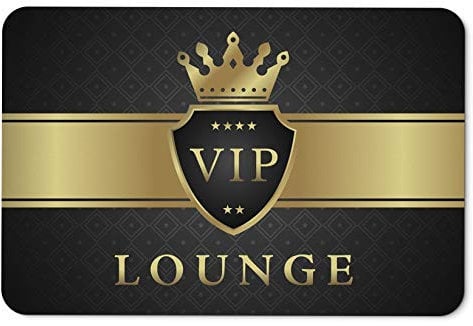 Tassenbrennerei Fußmatte innen - VIP Lounge - Fußabtreter lustig mit Spruch, Türmatte waschbar - Originelles Geschenk