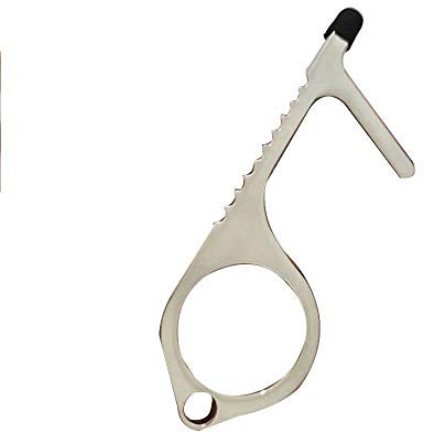 SENSEN No Touch Door Opener Tool, 2 Pack with Stylus Support for Touchscreens Pulling Handles and Button Pusher No Touch Keychain Tool