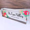 Artblox Office Desk Name Plate Personalized | Custom Name Plates for Desks | Mixed Flowers Design On Clear Acrylic Glass | Office Desk Decor - (8 x 2.5)