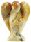 Lovionus89 Natürlich Verrückter Achat Wächter Engel Statue, Handgeschnitzt Stein Heilung Kristall Tasche Figuren Dekoration, 5CM