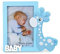 DISOK - Holz-Bilderrahmen Giraffe Blau Original Fotorahmen für die Taufe blau (1)