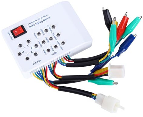Fdit E-Bike 24V 36V 48V 60V 72V Brushless Motor Controller Tester, Multifunktionale Motorspule - Inner Hall - Speed Handle - Phasenwinkeltest, Scooter Brushless Motor Tester