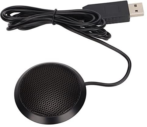 Jectse USB-Mikrofon, 360° Omnidirektionales Konferenzmikrofon, Tragbares Kondensatormikrofon für Skype VoIP-Streaming-Anrufe Interview, Keine Einrichtung Erforderlich