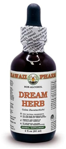 Hawaii Pharm Europe Traumkraut (Calea Zacatechichi) Pulverisiertes Blatt und Stängel ALKOHOLFREI Flüssigextrakt Glycerit 60 ml
