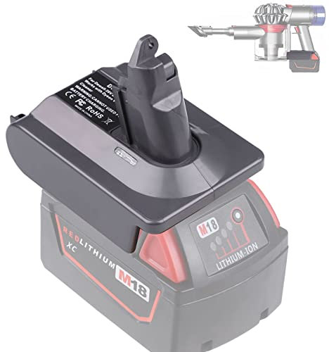 BTRUI for Dyson V6 Milwaukee Battery Adapter, for Milwaukee M18 18V Battery to for Dyson V6 SV03 SV04 SV09 DC62 DC59 Fluffy Vacuum Converter (MIL18V6 Adapter only)