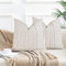 YCOLL 2er Set Kissenbezug 60x60 Baumwolle Leinen Kissenhülle Sofakissen Streifen Dekokissen Boho Deko Kissenhüllen Dekorativ Kissenbezüge für Sofa Wohnzimmer Schlafzimmer Outdoor Kissen 60x60 Gray