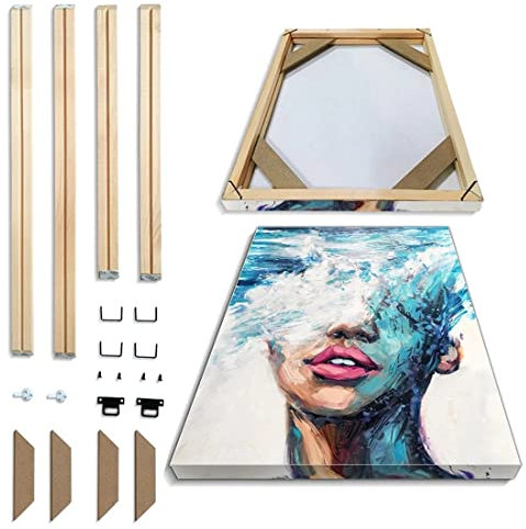 MDYNI Kit de cadre en bois massif à faire soi-même pour peinture murale, toile, peinture à l'huile, toile, œuvre d'art (40 cm x 50 cm)