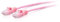 C2G Cable Ethernet ultrafino de 0.3 m (1 pie) CAT6A, ideal para usar con router, módem, Internet, cajas Wifi, Xbox, PS5, Smart TV, SKY Q, ofrece velocidades de Internet ultrarrápidas, color rosa