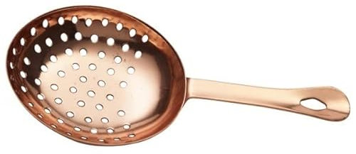 Chabrias Ltd Deluxe Julep Cocktail Strainer - Professional Stainless Steel Cocktail Making Strainer, Cocktail Tools (Copper, 1)