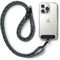 Ringke Holder Link Strap with Black Nylon Tag, Adjustable Crossbody Polyester Rope Lanyard Compatible with Universal Smartphone Case - Charcoal & Gray