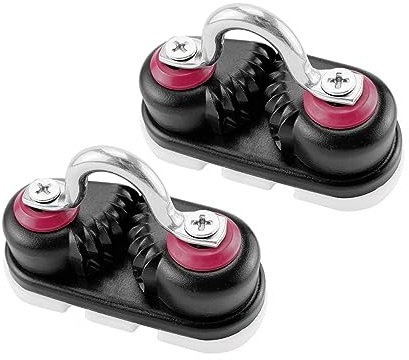 MiOYOOW 2 Pcs Taquet Coinceur, Taquet à Came Bateau Taquet Coinceur Corde Voile en Aluminium Diamètre Ligne Max 15mm/0.59 pour Kayak Voilier Bateau Canoë