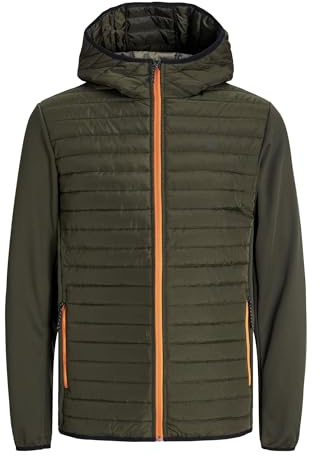 JACK & JONES Herren JjemGewatteerde Noos Jacke 12182242,Rosin/Detail:Set-in Sleeves and Marmelade Contrast,M