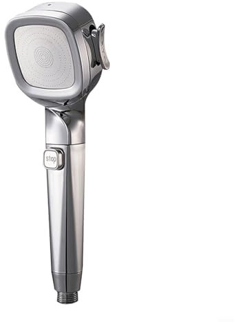 4-Mode Handheld Pressurized Shower Head with Pause Switch, Built-in Power Wash to Clean Tub, Water Saving Adjustable Shower Nozzle Filter for Bathroom(Silver)