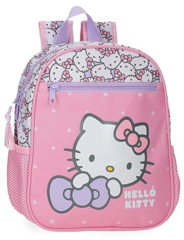 Hello Kitty My Favourite Bow Mochila Preescolar Adaptable a Carro Rosa 23x28x10 cms Poliéster 6,44L