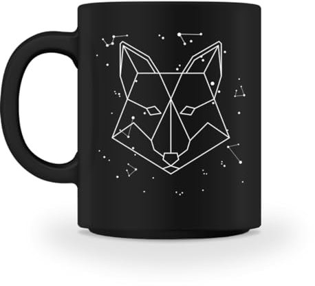 Zorro Constelación Zorro Caninae Zorro Rojo Canidae Zorro - Taza M - Negro