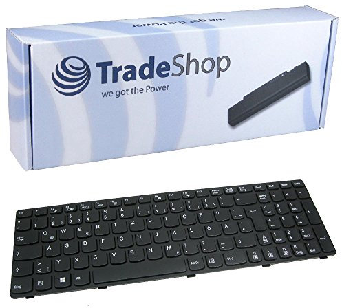 Trade-Shop Original Laptop-Tastatur mit Rahmen/Notebook Keyboard Austausch Deutsch QWERTZ kompatibel mit Medion Akoya MD99220 MD99071 E6232 P6640