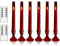 Kakoya Upgraded Flameless Taper Candles, 6 PC Acrylic Battery Operated, Red