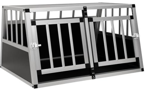 Hundetransportbox Hundebox Reisebox Autobox mit Doppeltür 89 x 69 x 50 cm