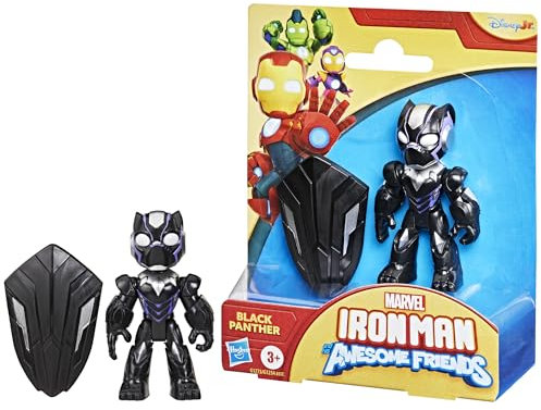 Iron Man and His Awesome Friends Marvel Black Panther Action Figure Toy with Accessory