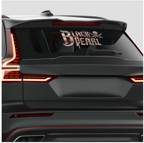 Finest Folia Frontscheibenaufkleber Black Pearl Schriftzug Aufkleber für Windschutzscheibe Heckscheibe Frontscheibe Auto Fahrzeug Dekor Sticker FS142 (Chrom Rosegold, Außenklebend)