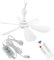 Vocdikficy Ventilador de Techo Silencioso de 6 Hojas, Alimentado por USB, con Control Remoto, Temporizador, Ventilador Colgante de 4 Velocidades para Dormitorio con Cama de Camping