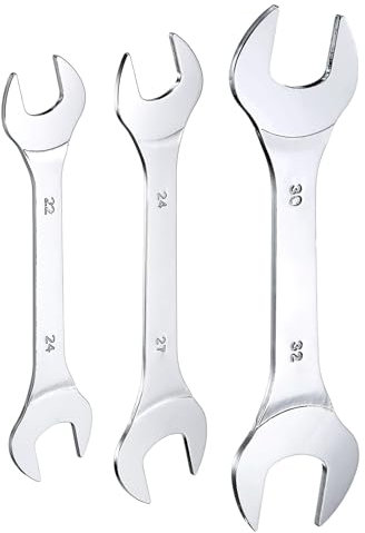 QUARKZMAN 3-teiliges Doppel Maulschlüssel Set 22×24/24×27/30×32mm Metrisch Schraubenschlüssel Gabelschlüssel Superdünner Kleiner Flachkopf-Schlüssel Offener Ringschlüssel für Reparatur