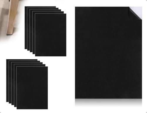 Emezddo 10 Stück Moosgummi,Selbstklebend Schaumstoffplatte,EVA Antirutschmatte,verwendet für Möbel,Schmuckkästchen,Fotorahmen Scrapbooking,Bastelarbeiten(Schwarz,210 * 300 * 1 mm)