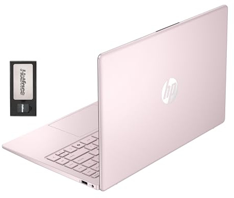 HP Stream 14 HD BrightView Laptop, Intel Celeron N150, 16GB RAM, 288GB di archiviazione (128GB eMMC + 160GB Docking Station Set), Intel UHD Graphics, 720p Webcam, Wi-Fi, 1 anno Office 365, Win 11 S