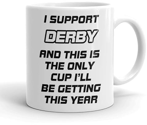 VIROSA Funny Football Mug – “This is the Only Cup I’ll Be Getting This Year” – Funny Gift for Derby Fans, Dad, Brother or Friend – 11oz Ceramic Coffee Cup – Birthday, Xmas, Father’s Day