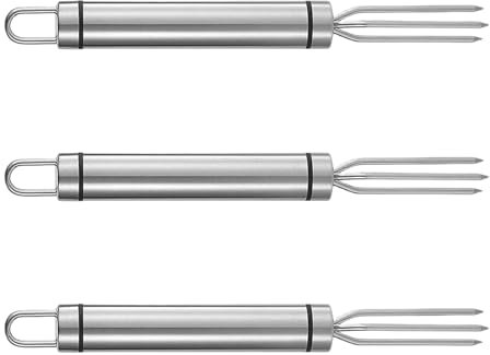 3 Piece Stainless Steel Cone and Potato Fork Food Safe and Rust Resistant Ideal for Family Reunions