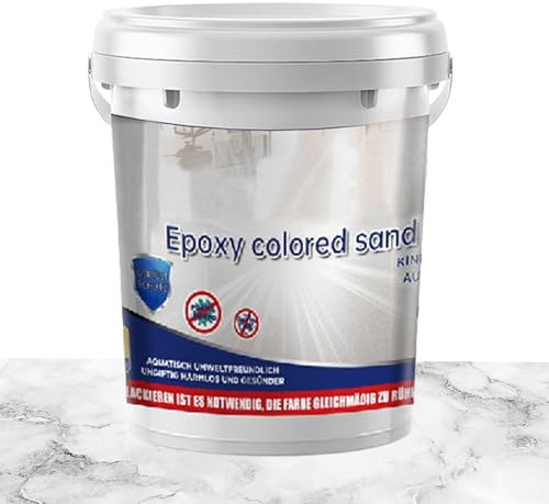 Générique Peinture de Sol pour Garage - Revêtement de Sol Époxy Effet Marbre Brillant - Sable Coloré Imperméable Autolissant Antidérapant à Base d'Eau pour Béton Bois Salle de Bain Garage Carrelage
