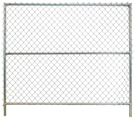 Nuwovwo Chain Link Fence Panel 6ft x 7.2ft - Temporary Galvanized Steel Fencing, Portable and Easy to Move Chain-link Fencing, Ideal for Events, Construction Sites & Temporary Barriers (1-Pack)