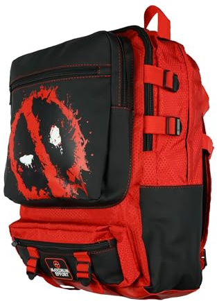 Marvel Deadpool Rucksack für maximale Anstrengung, aufgebaut, für Laptop, Tech-Hülle, Büchertasche, 43,2 cm (17 Zoll)