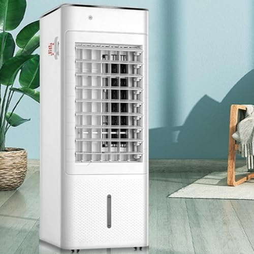 NVYAZJ Luftkühlungsventilator, Klimaanlage Mit Fernbedienung + Touchscreen, 2-stufige Warmluft/3-stufige Kaltluft, 12-Stunden-Timer, 7-Liter-Doppelwassertank Für Schlafzimmer, Auto, Büro