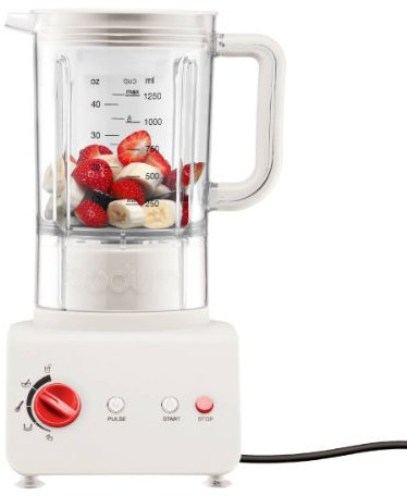 Bodum BISTRO Elektrischer Standmixer (Rutschfeste Füße, 5 Mixprogramme, 1,25 liters) cremefarben