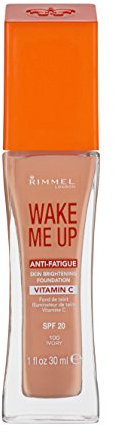 Rimmel London Wake Me Up Foundation with Vitamin C, SPF 20, 100 Ivory 30ml