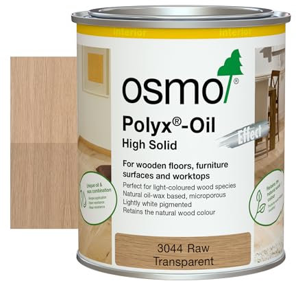Osmo Polyx®-Oil Effect- Hard Wax Oil 3044C, Raw Matt, 750ml - Durable Oil for Wooden Furniture, Water-Resistant Floor Wax, Wood Treatment & Finish - Ideal for Oak, Pine, Spruce, Beech & More