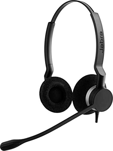 Jabra Biz 2300 Quick Disconnect Cuffie Stereo On-Ear, Cuffie con Cavo e Cancellazione del Rumore, Per Telefoni Fissi