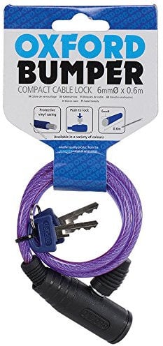 OXFORD Bumper Compact Cable Lock - Kids/Childrens/Small (Purple)