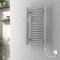 Warmehaus Curved Electric Heated Towel Rail Warmer Radiator Chrome 700 x 400 mm - 150W Manual
