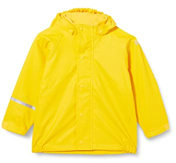 CareTec Rain Jacket-PU w/o Fleece Giacca Impermeabile, Yellow (324), 116 Unisex-Bambini e Ragazzi