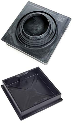 Clark Drain CD300SR Clear Opening 300mm x 300mm x 80mm (Overall Size Including Frame is 438mm x 438mm x 93mm Recessed Manhole Cover for Concrete or Screeding