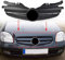 GZYF Kühlergrill vorne 2 in vorne oben für Benz R170 W170 SLK Klasse 1998–2004 matt schwarz